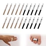 20 Pcs Buddy Tape Finger Straps,No Slip Hook and Loop Splints Buddy Straps for Fingers Tape Toe Strap, Washable Reusable Fingers Toe Broken Sprained Fractured to Support Protect(Black ,Skin Color)