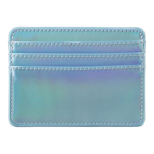 Thin Minimalist Front Pocket Wallet Rfids Blocking Credit Card Holder Card Cases with Clear Window for Men and Women Front Pocket Wallets, Light Blue, Mass Beauty4