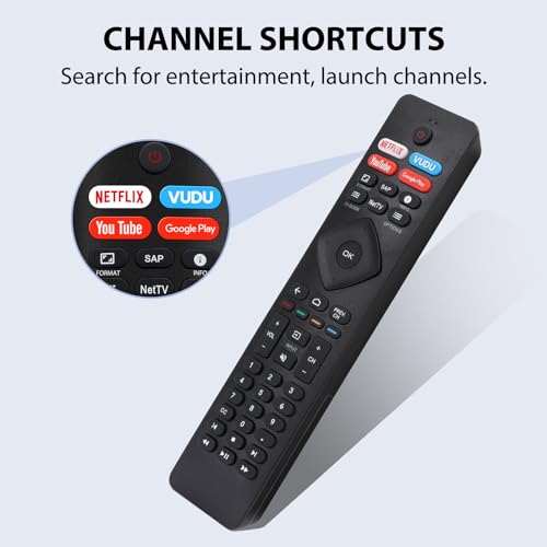 Image of Universal Remote for All Philips TV Remote Replacement, for Philips Smart TV, LED, LCD, HDTV, 3D, 4K UHD TVs