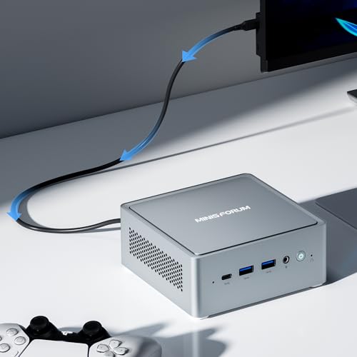 Image of MINISFORUM NAB6 Lite Mini PC Intel Core i5-12600H, 12C /16T, up to 4.5GHz, 16GB RAM DDR4 500GB PCIe4.0 SSD, 2xHDMI+2xUSB-C Quad Outputs, Dual 2.5G LAN, 7x USB Port, WiFi6E, BT5.2, Mini Desktop Computer