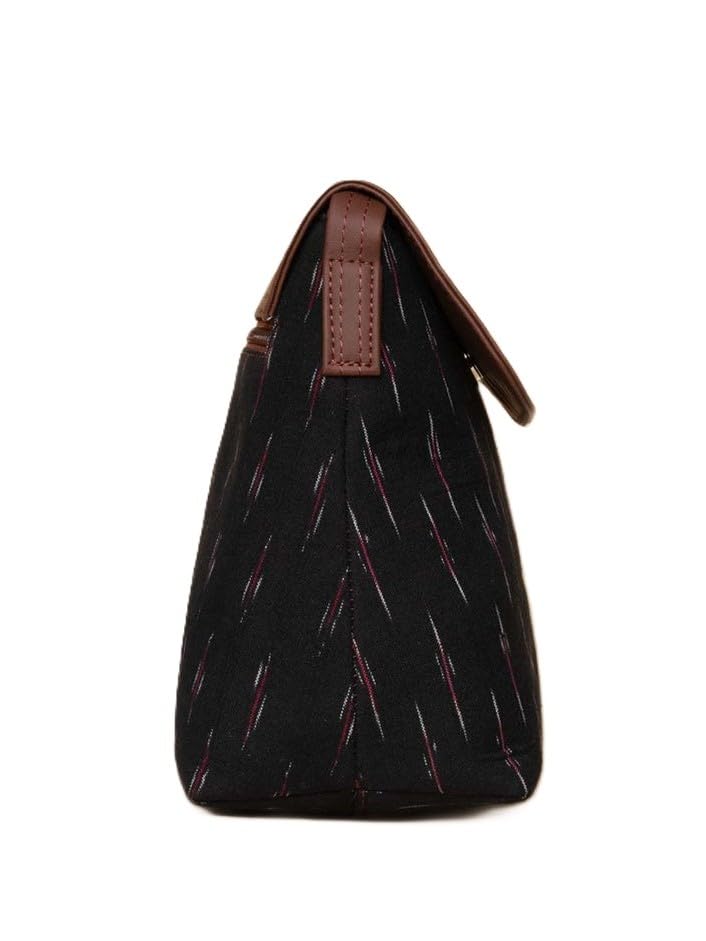 ZOUK Flap Sling Bag Ikat GreRed Print - Image 7