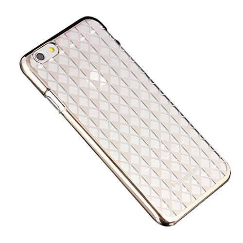 NOV@GO Carcasa rígida Transparente con Contorno de Efecto Cromo para iPhone 6 Plus, 6S Plus