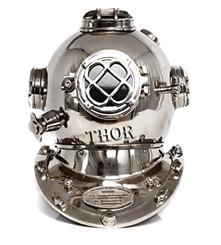 Scuba Diving Divers Helmet Nautical Maritime Ship's Decorative Helmet 18 Inches Rustic Vintage Home Decor Gifts