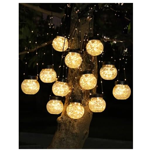 21+ Stunning Glass Garden Art Pieces to Transform Your Outdoor Space 3 PARTPHONER Solar Lights Outdoor Waterproof 12-Pack, Solar Powered Hanging Lantern Cracked Glass Hanging Globes for Yard Decor Christmas Decoration, Shepherd Hook, Garden Tree Table Ornaments, Warm