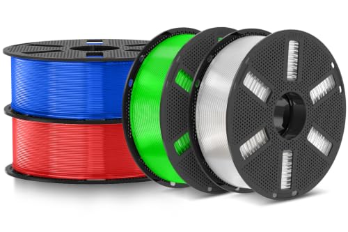 Image of JAYO PETG Clear 3D Printer Filament Bundle 1.75mm, 1.1kg, 4-Pack