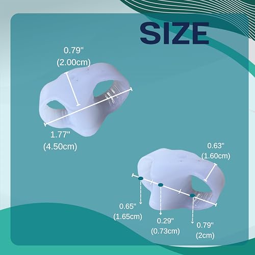 Image of Wonder Care Silicone Toe Separator For Feet Gel Pads Big Toe Corrector Bunion Straightener Yoga Stretcher Hammer Bunion [Pair of 2-4 Pieces]