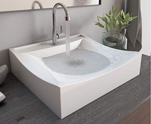 Cuba de Apoio Para Banheiro Retangular Romana 45x40 Marmorite Branco