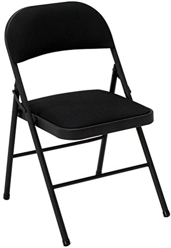 COSCO Fabric Folding Chairs, Black (4-pack) #1