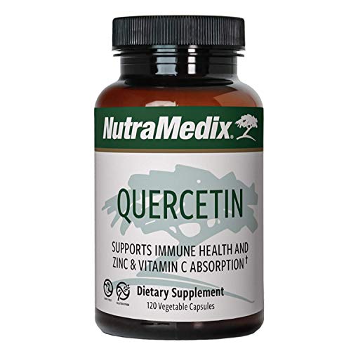 NutraMedix Quercetin - Quercetin from Sophora Japonica Flower - Immune Support Supplement for Detoxification, Inflammatory Response & Enzymes - Helps Aid Zinc & Vitamin C Absorption (120 Capsules)