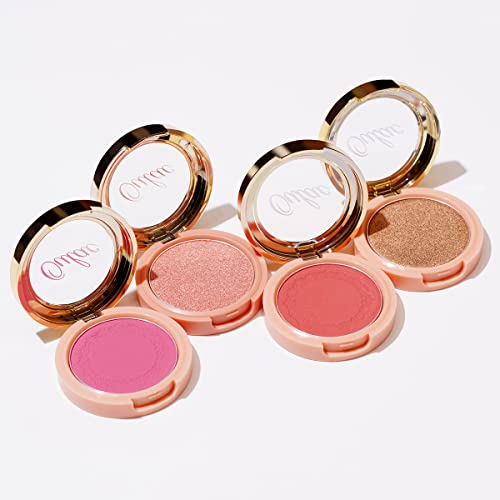Oulac OL-FACE-BLUSH-MONO-FROST-F08-4.8G-P1 Shimmery Blush Makeup| 2 In 1 Powdery Cream Blush & Highlighter| Golden Hour Makeup Bronzer Illuminating thumb #6