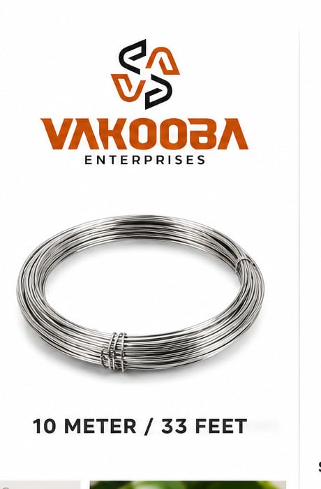 Image of 14 Gauge Stainless Steel Wire for Jewelry Making, 2 mm Wrapping for Craft and Jewelry Making 10 MTRS (33 FT) (2 Millimetres)