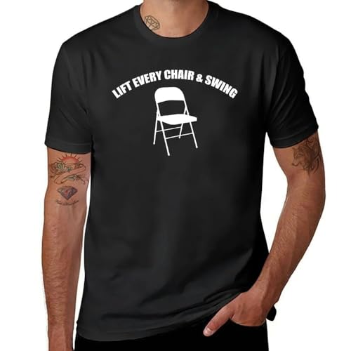 TRdUaNGS Folding Chair ClubFolding ChairFolding Chair Funny Shirt T-Shirt Clothes T-Shirt Men Black XL