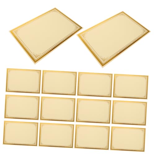 NAMOARLY Hojas de Papel para A4 250 G Borde Dorado, 30 Unidades, Papel Opalino Blanco para Impresión de Diplomas y Premios, Adecuado para Ceremonias de Graduación y Oficina