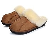 Warmie Australian Sheepskin Super Thick Premium Sheepskin Slippers | Durable & Extra Fluffy (US 8, Chestnut)