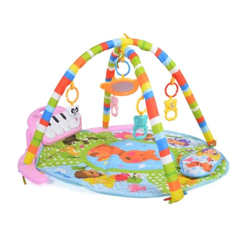 Tapis de jeu bébé avec arche Piano 696-R rose pour stimuler la motricité au sol - 3
