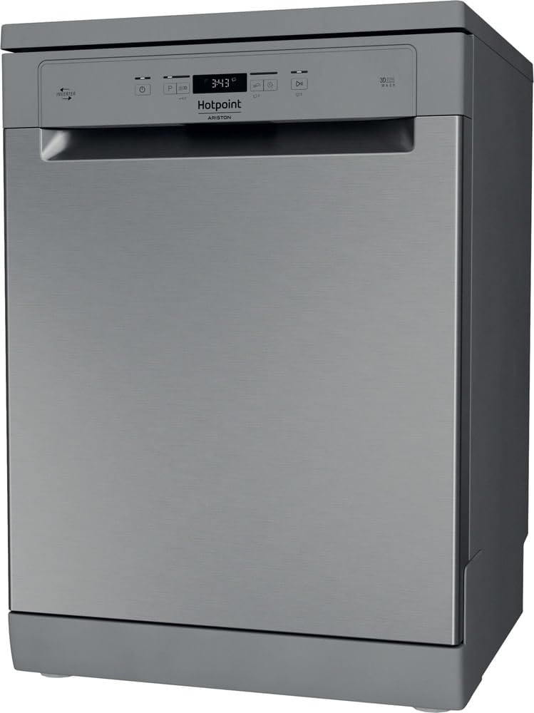 Hotpoint HFC3C33WX Lave-vaisselle Pose-libre 14 Couverts Zone Wash 3D Active Dry Moteur Inverter Silencieux 43 dB Classe Énergétique D 85x60x59 cm Inox