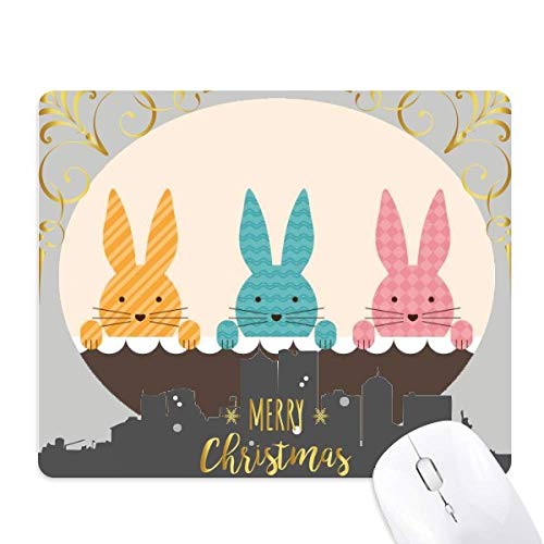 Tapis de souris en caoutchouc lapin de pâques et fêtes religieuses pour bureau