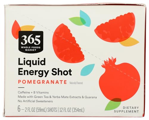 Image of 365 by Whole Foods Market Pomegranate Energy Shot, 2 Fl Oz, 6 Count