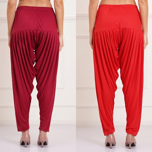 Image of Buy That Trendz Women's Viscose Dhoti Patiyala Salwar Harem Bottoms Pants