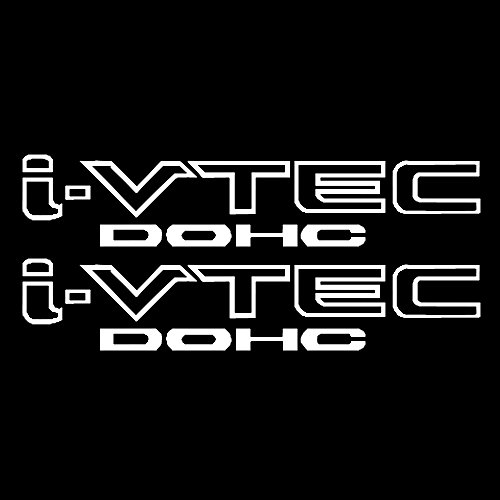 CloudWorks I-VTEC DOHC Sticker Decal Emblem Civic S2000 Accord JDM 2 Pieces (White)