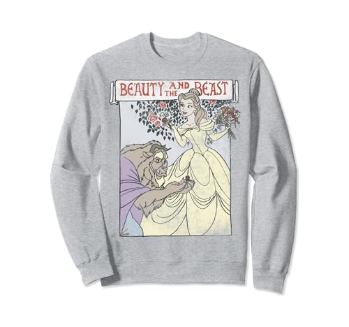 Sweat La Belle et la Bête Disney imprimé portrait classique pour look décontracté
