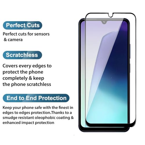 Image of POPIO Military-Grade Gorilla Tempered Glass for Xiaomi Redmi 14C | 9H Hardness, Edge-to-Edge, Bubble-Free