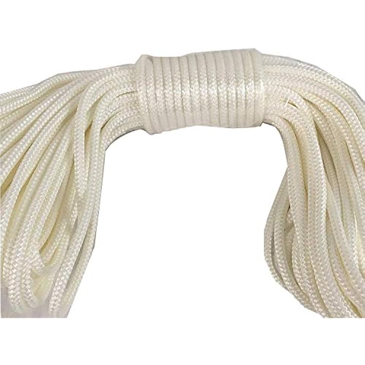 Double Braid Polyester Rope 1/4 by 100 Feet, White