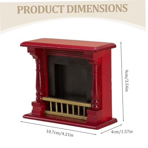 Chimenea miniatura 1:12 de madera para decoración navideña de hogar 2