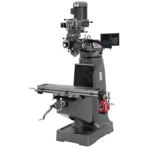 JET Step Pulley Milling Machine, Newall NMS800 DRO, X-Axis Powerfeed, 230V 3Ph (Model JTM-1)