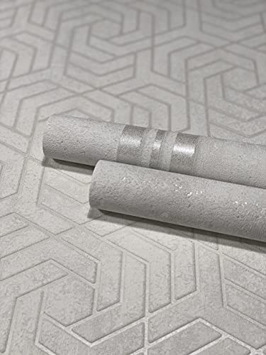 Marburg Wallpaper White Concrete Look Structure for Bedroom or Living Room Non-Woven Wallpaper 100% Made in Germany Premium Quality 10,05 x 0,53m - Image 2