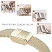 ViCRiOR 18mm Watch Bands Compatible with Garmin Venu 3S/Venu 4 41mm/ Vivoactive 4S /Venu 2s / Vivomove 3S, Solid Stainless Steel Watchband+ Mesh Strap Bracelet for Garmin Forerunner 255s/265S