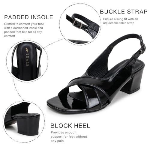 Image of TRASE Block Heels Sandals For Women, Anime-I Stylish & Comfortable Footwear