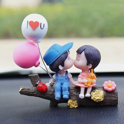 Image of Cortina Cute Cartoon Car Dashboard Interior Decoration Accessories Decoration Ornaments Plastic Crafts Girl and Boy Couple Ornaments