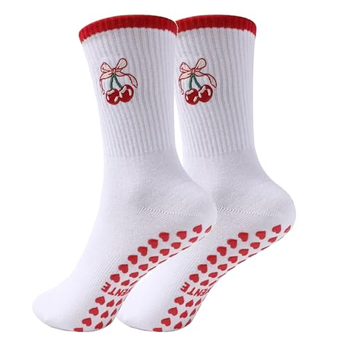 Image of Pilates Socks with Grips for Women,Cute Grippy Barre Ballet Non Slip Yoga Socks for Hospital Workout