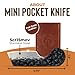 Southern Trapper Mini Pocket Knife with Leather Sheaths - Pack of 2 - Compact EDC Knife Set for Camping, Hiking, Hunting, Fishing, and Everyday Carry Gifts - Pocket Knives for Men and Women