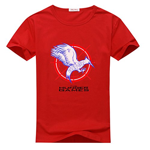 T-shirt Hunger Games femme coton rouge taille L confortable