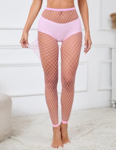 Image of Avidlove Fishnet Stockings for Women Footless High Waist Fishnets Tight | Thigh High Stockings, Open Toe, High Stretch, Comfortable, Gothic Costume, Rave Outfits, for Cosplay, Halloween