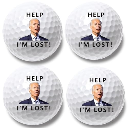 botogift 4 Pcs Funny Golf Balls for Birthday, Father’s Day Christmas Novelty Golfer Gift for Dad...