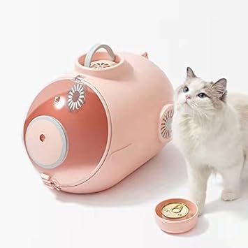 Amazon Totato 猫 キャリーバッグ サブマリン型 ペットキャリー ベンチレーター付き きゃりーバッグ 宇宙船カプセル型 通気性 大容量 通院 散歩 旅行 ホワイト ピンク ピンク Totato キャリー カート 通販