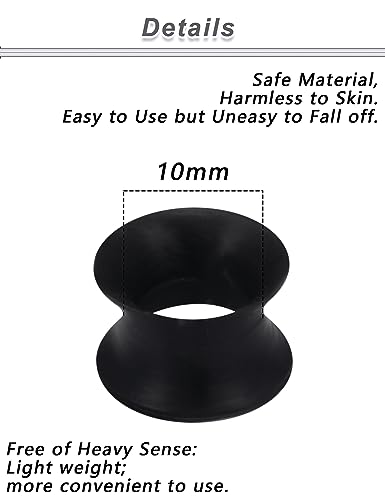 Yaalozei 10G-50mm Silicone Gauges for Ear Double Flare Gauges Tunnels Plugs Earrings Flexible Ultra Thin Ear Tunnels Stretching Set Gauges Earlets Plugs Black Gauges3