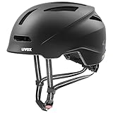 uvex urban Planet - robuster City-Helm für Damen und Herren - aus Recyclingmaterial - optimierte Belüftung - Black matt - 54-58 cm
