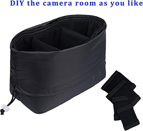 JAKAGO Shockproof DSLR Camera Bag,Waterproof SLR Camera Insert Case with 4 Detachable Dividers for Canon Sony Nikon Olympus DSLR Lens or Flash Light (Black) - Image 4
