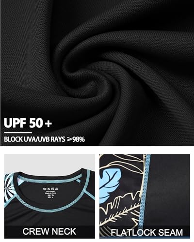 FISHEAL UPF 50+ Mens Swim Shirts, Long Sleeve Sun Protection Shirt, Quick Dry UV SPF Rash Guard for Beach Water Fishing4