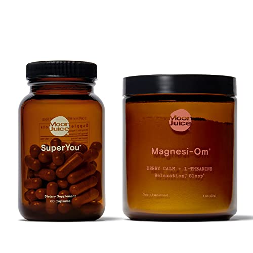 Moon Juice SuperYou & Magnesi-Om SuperYou Natural Adaptogen Supplement for Calm & Magnesi-Om Magnesium Powder Supplement for Relaxation & Rest | AM/PM Ritual for Calm