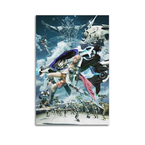 UHHYFVN Póster de Final Fantasy de Juego de 3 pósteres decorativos para pared, pintura para dormitorio, 20 x 30 cm, estilo sin marco