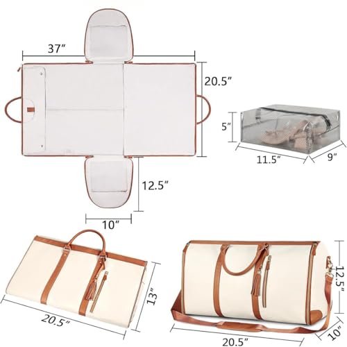 Velouette Mochila De Viaje Carry On, Luxmega Foldable Convertible Travel Luggage Bags For Women, Couvelli Garment Large Capacity Folding Bags Duffel Suit (Pink)2