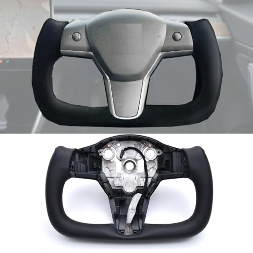 Amazon | 【純正交換ステアリング ヨークタイプ YOKE ブラックレザー
