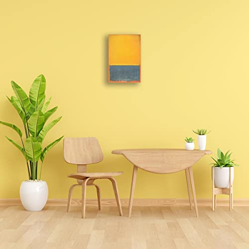 Mark Rothko Print Framed Vintage Artwork Yellow And Gray Famous Painting Abstract Expressionism Canvas Pictures For Wall Decor Living Room Framed (12X18 Inch) #TOP3