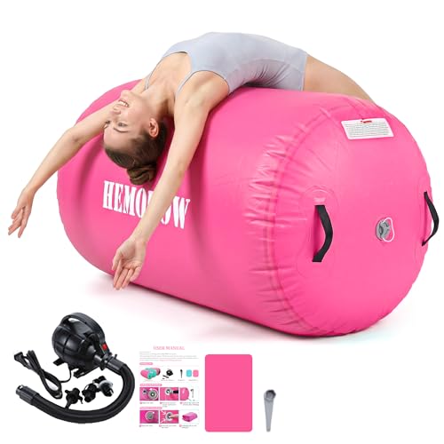 Inflatable Gymnastics Air Barrel Roller with Pump for Tumbling Training - image 1