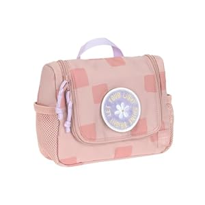 LÄSSIG Kinder Kulturtasche Waschbeutel Waschtasche Kulturbeutel zum Hängen/Mini Washbag Pattern Party Rose
